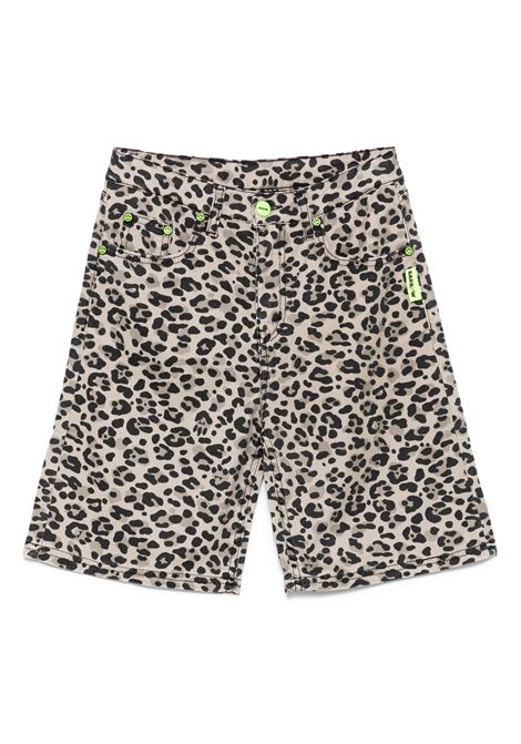 Bermuda con stampa leopardo BARROW KIDS | S5BKJGBE120140